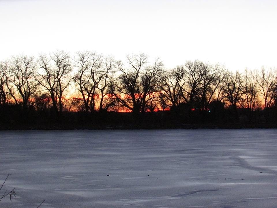 Sunrise over the plains in Timnath, Colorado